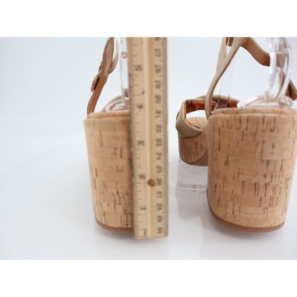 Kork-Ease Korks Calda Sandals Women's 11 Tan Beige Platform Chunky Slingback Y2K - Picture 6 of 13